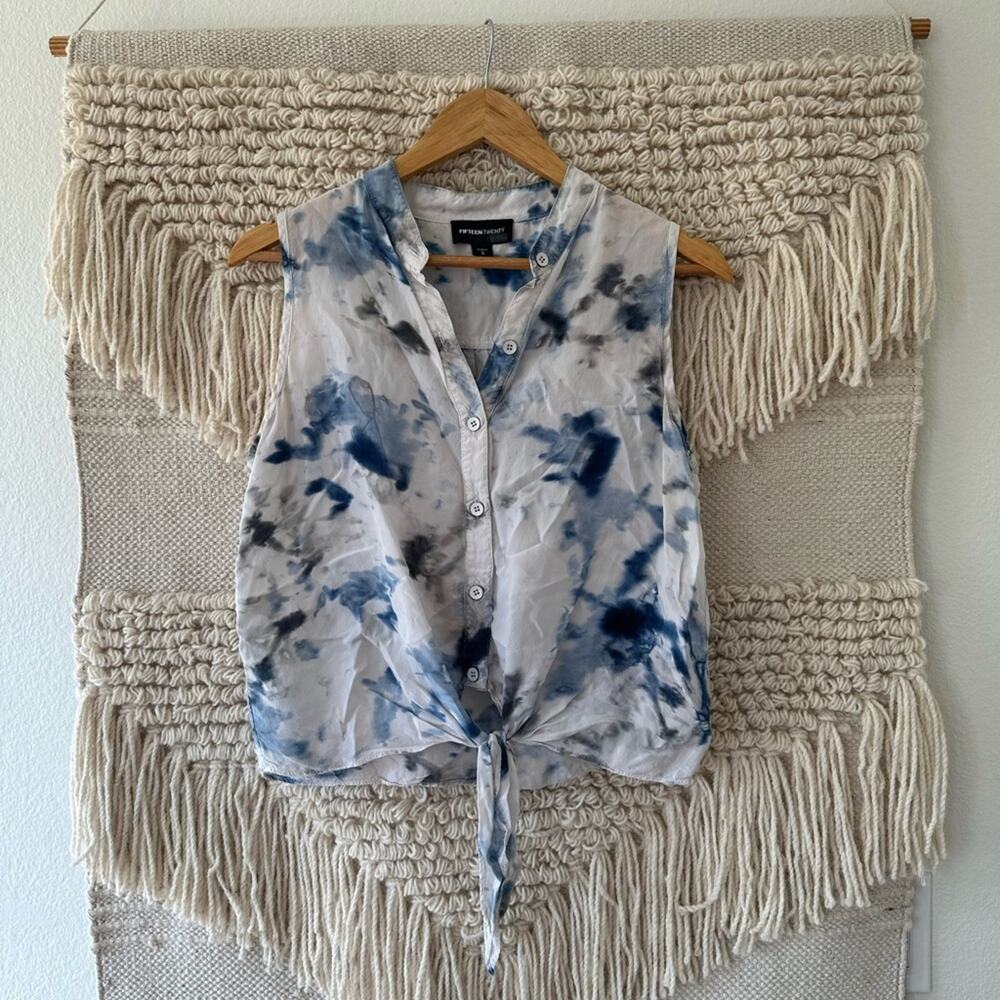 Fifteen Twenty Tie Dye Tie Front Top